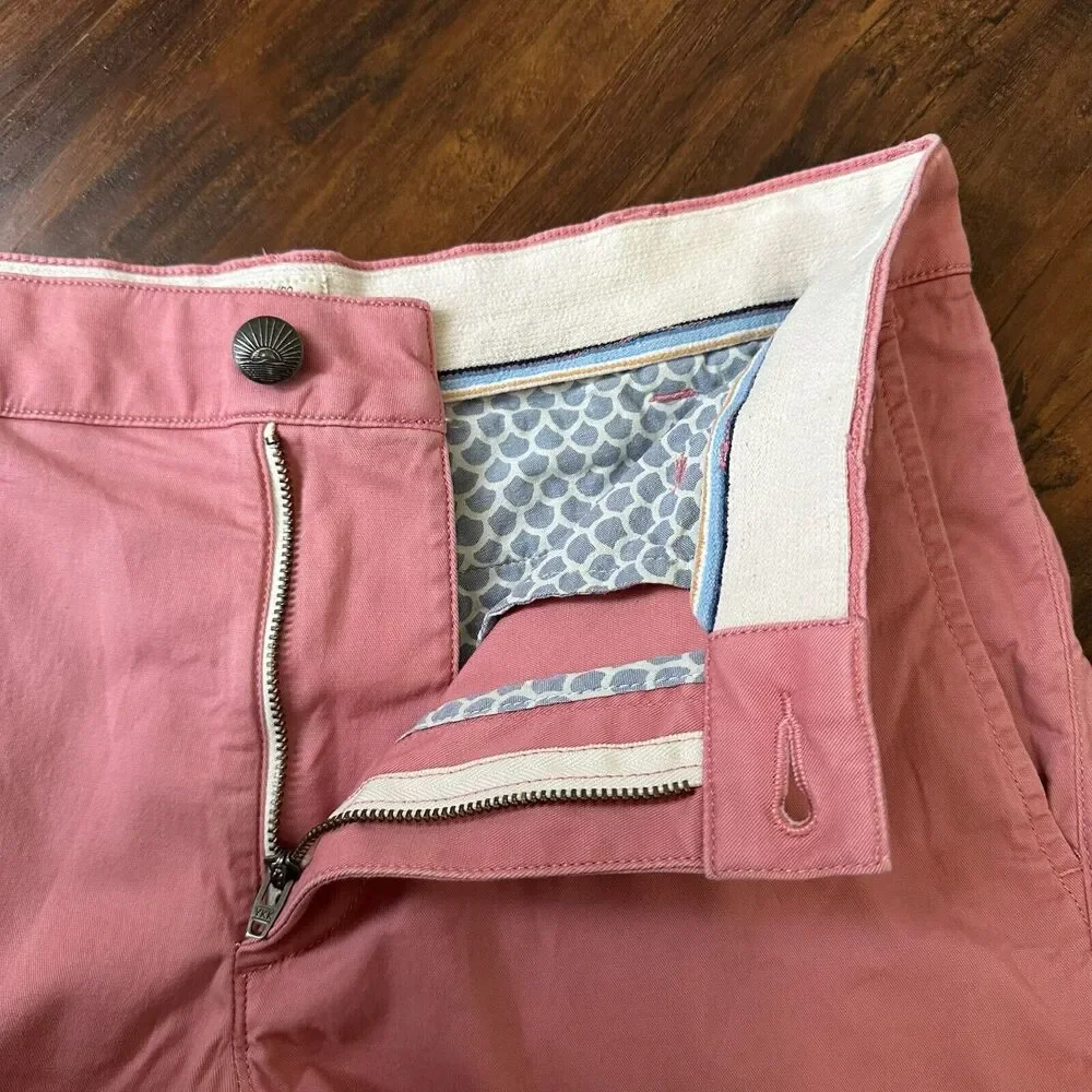 FAHERTY Island Life Shorts Dusty Rose Stretch Chino Performance Preppy